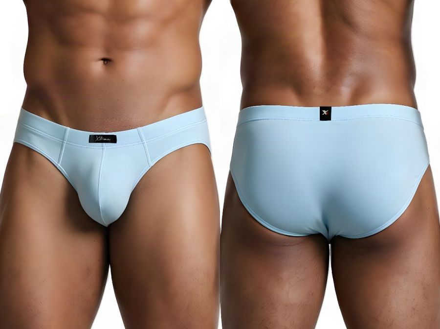 Xtremen 91261 Mens Microfiber Ultra Sleek Briefs Light Blue