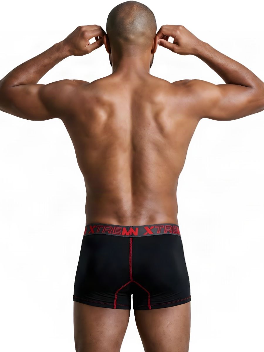 Xtremen 91271 Mens Microfiber Ultimatee Comfort & Athletic Style Boxer Briefs Black