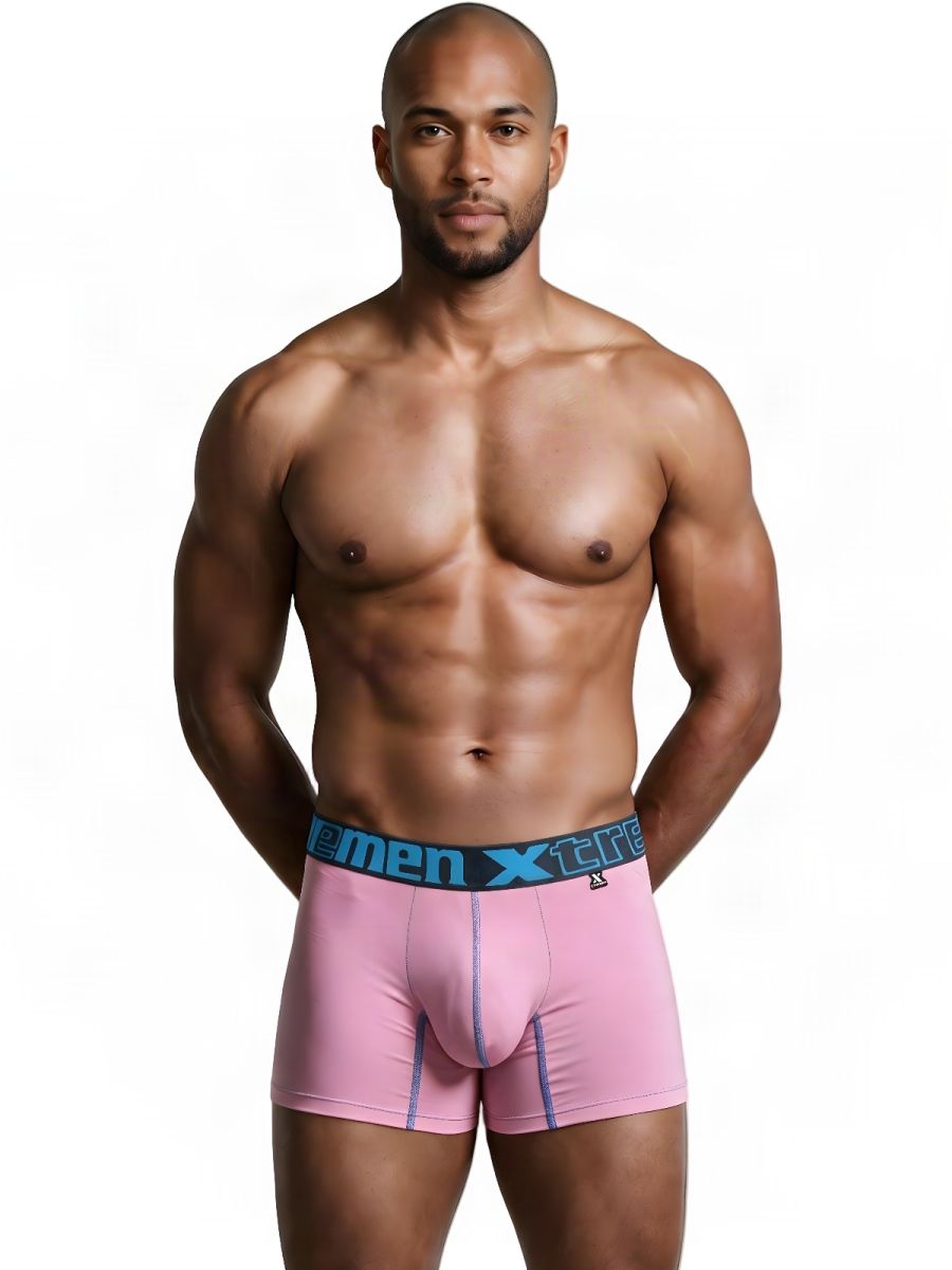 Xtremen 91271 Mens Microfiber Ultimatee Comfort & Athletic Style Boxer Briefs Pink