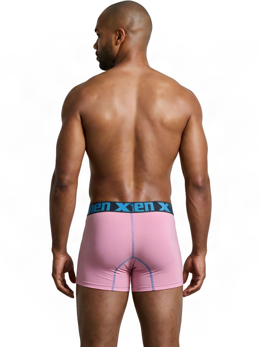 Xtremen 91271 Mens Microfiber Ultimatee Comfort & Athletic Style Boxer Briefs Pink