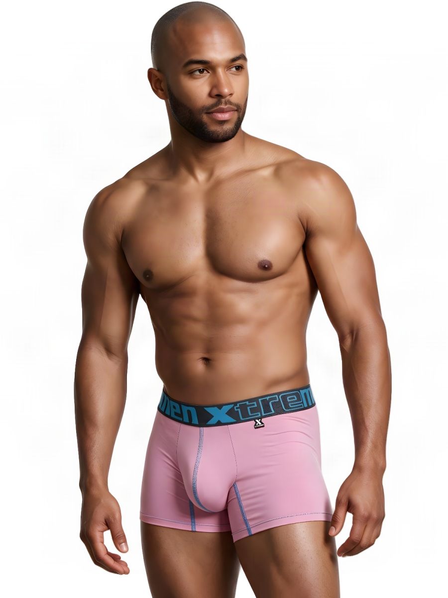 Xtremen 91271 Mens Microfiber Ultimatee Comfort & Athletic Style Boxer Briefs Pink