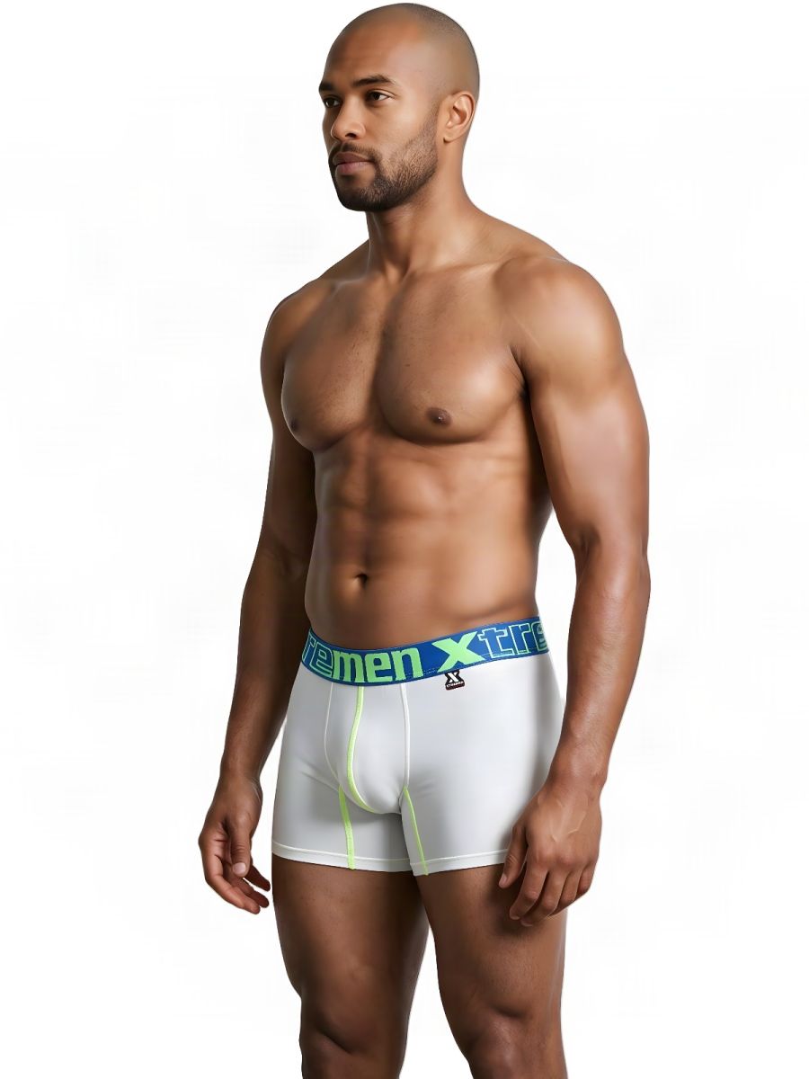 Xtremen 91271 Mens Microfiber Ultimatee Comfort & Athletic Style Boxer Briefs White