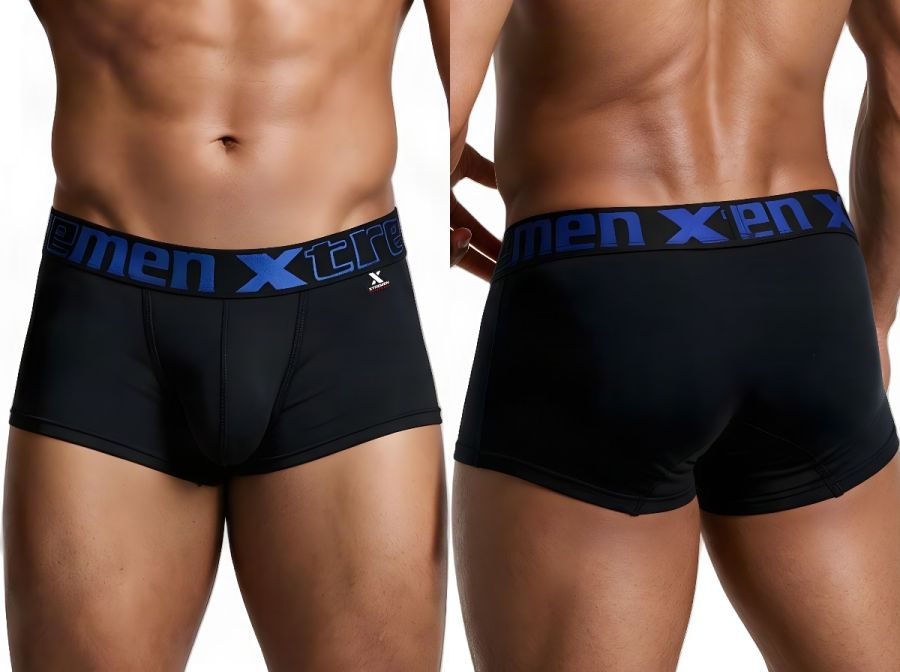 Xtremen 91272 Mens Microfiber Daily Essentials Trunks Black