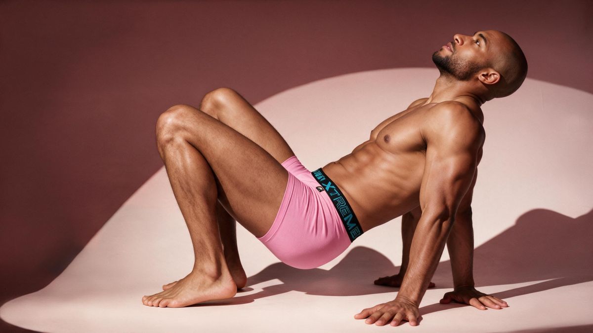 Xtremen 91272 Mens Microfiber Daily Essentials Trunks Pink