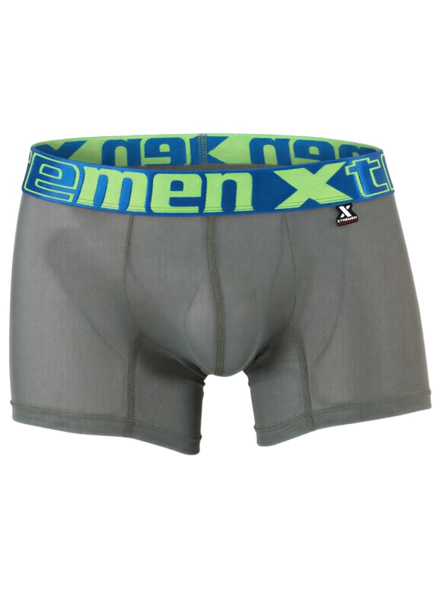 Xtremen 91277 Mens Microfiber Sheer Mesh Boxer Briefs Green