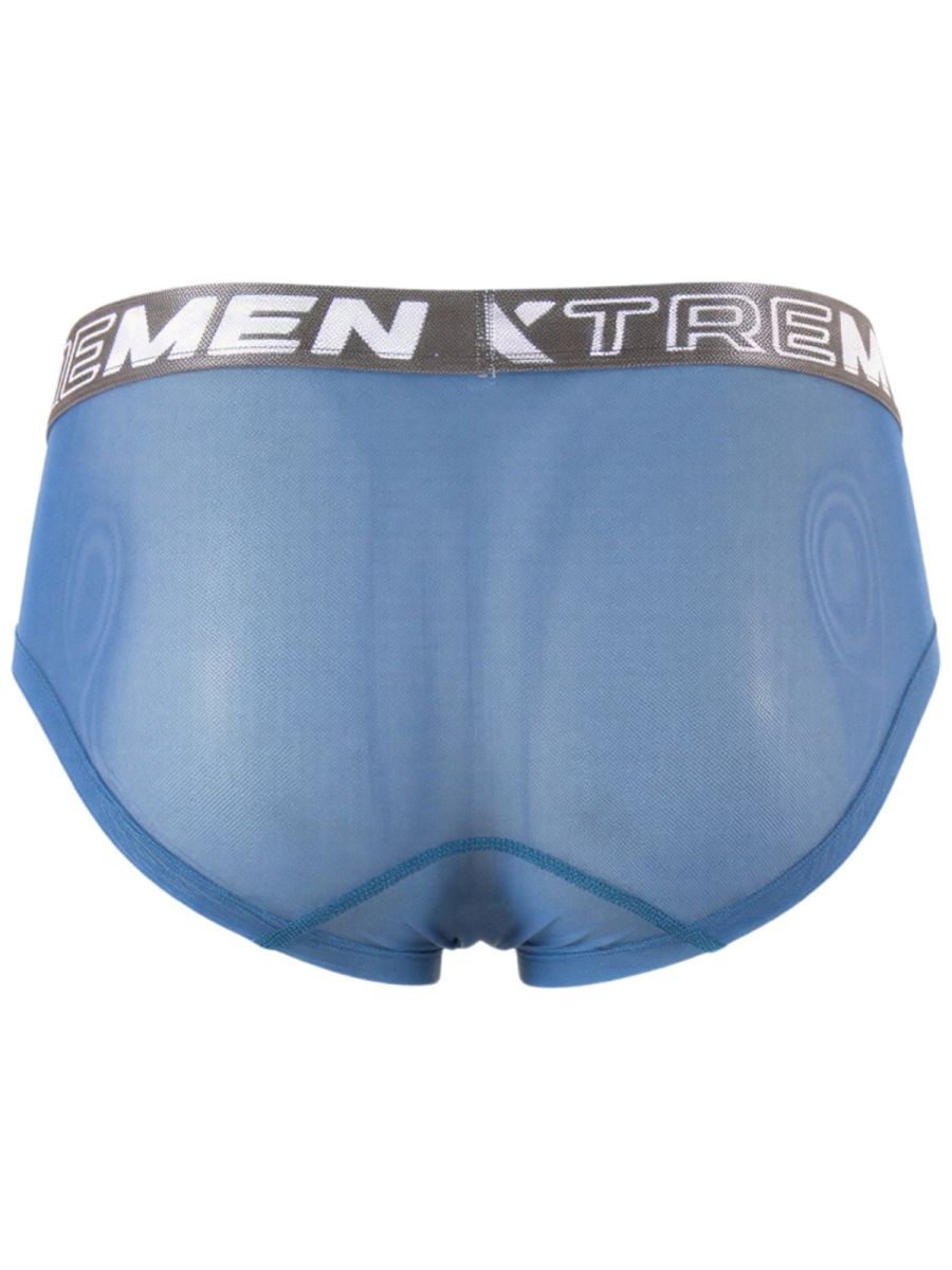 Xtremen 91279 Mens Microfiber Sheer Stretch Mesh Briefs Blue