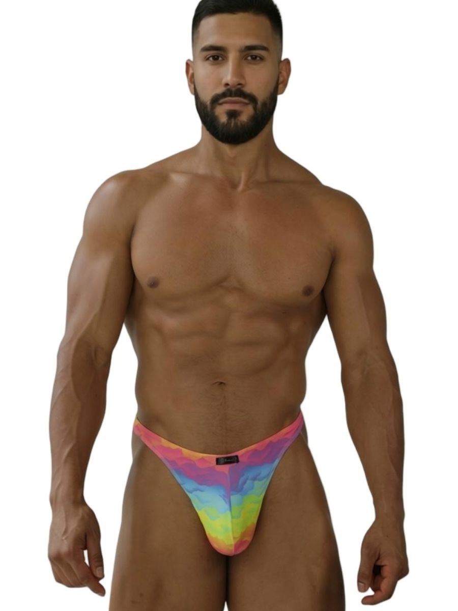 Xtremen 91284 Ultimate Rainbow Expression Men's Thong Cloud