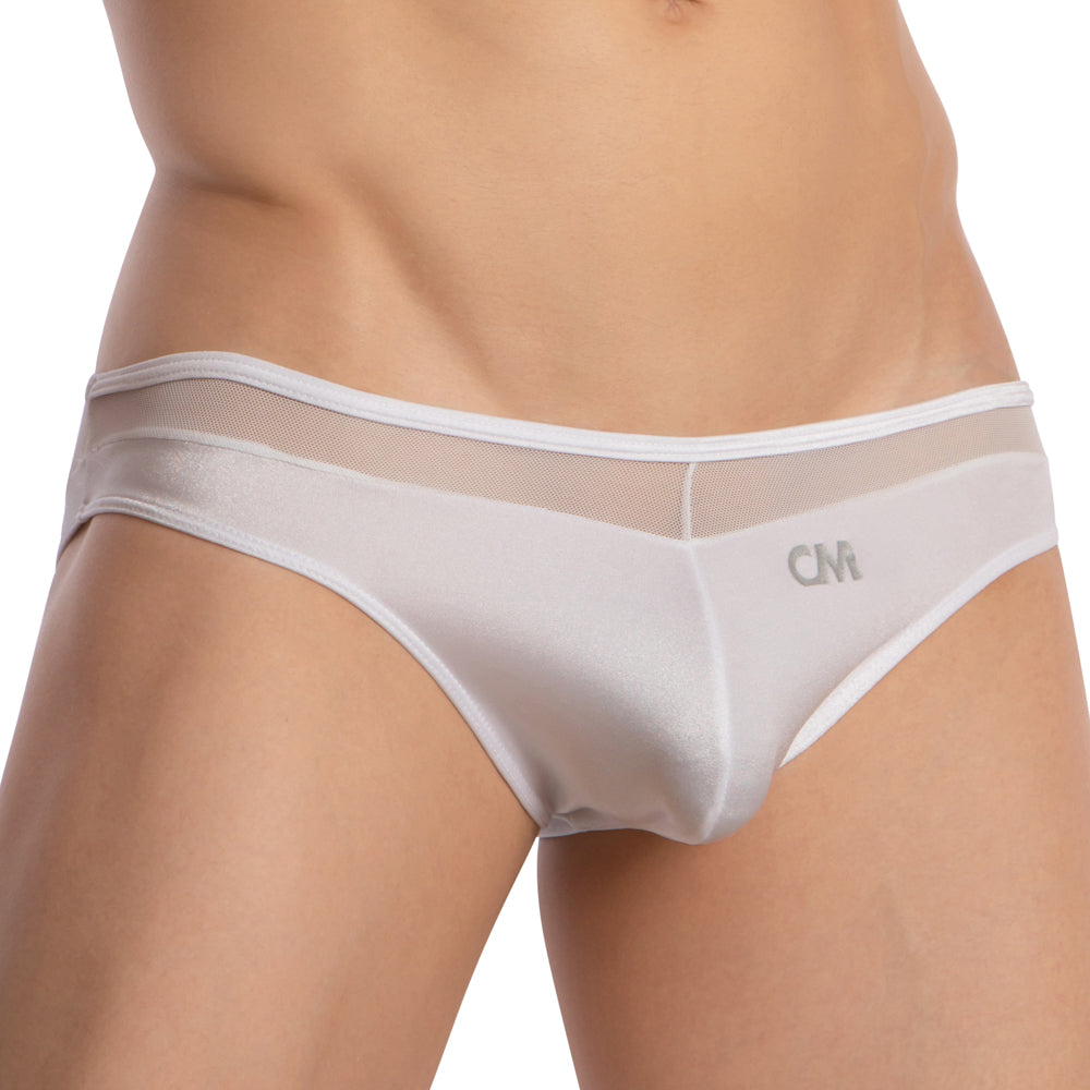 Cover Male CMI067 Sheer See-Through Waistline Teaser Bikini for Men White