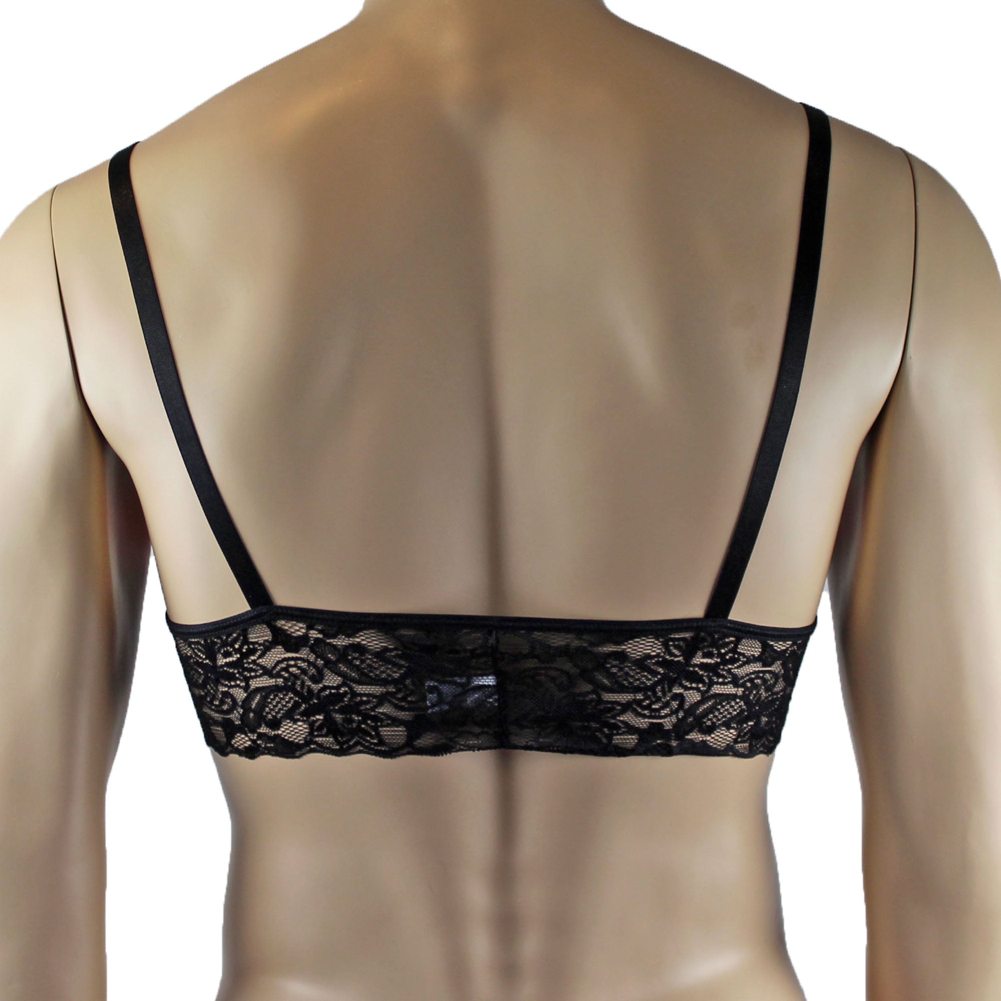 Mens Joanne Lace Bra Top Lingerie for Men (hot pink and black lace plus other colours)