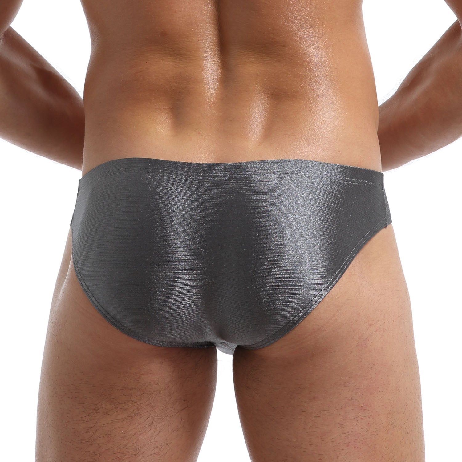 SALE - Mens Soft and Silky Comfortable Poly Bikini Brief Grey