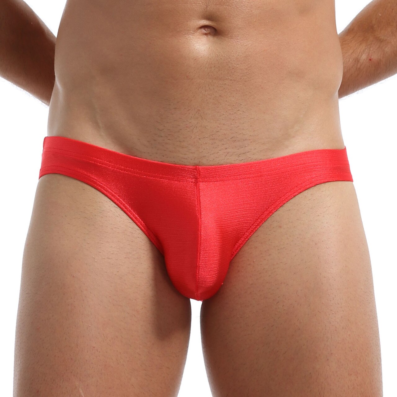 SALE - Mens Soft and Silky Comfortable Poly Bikini Brief Red