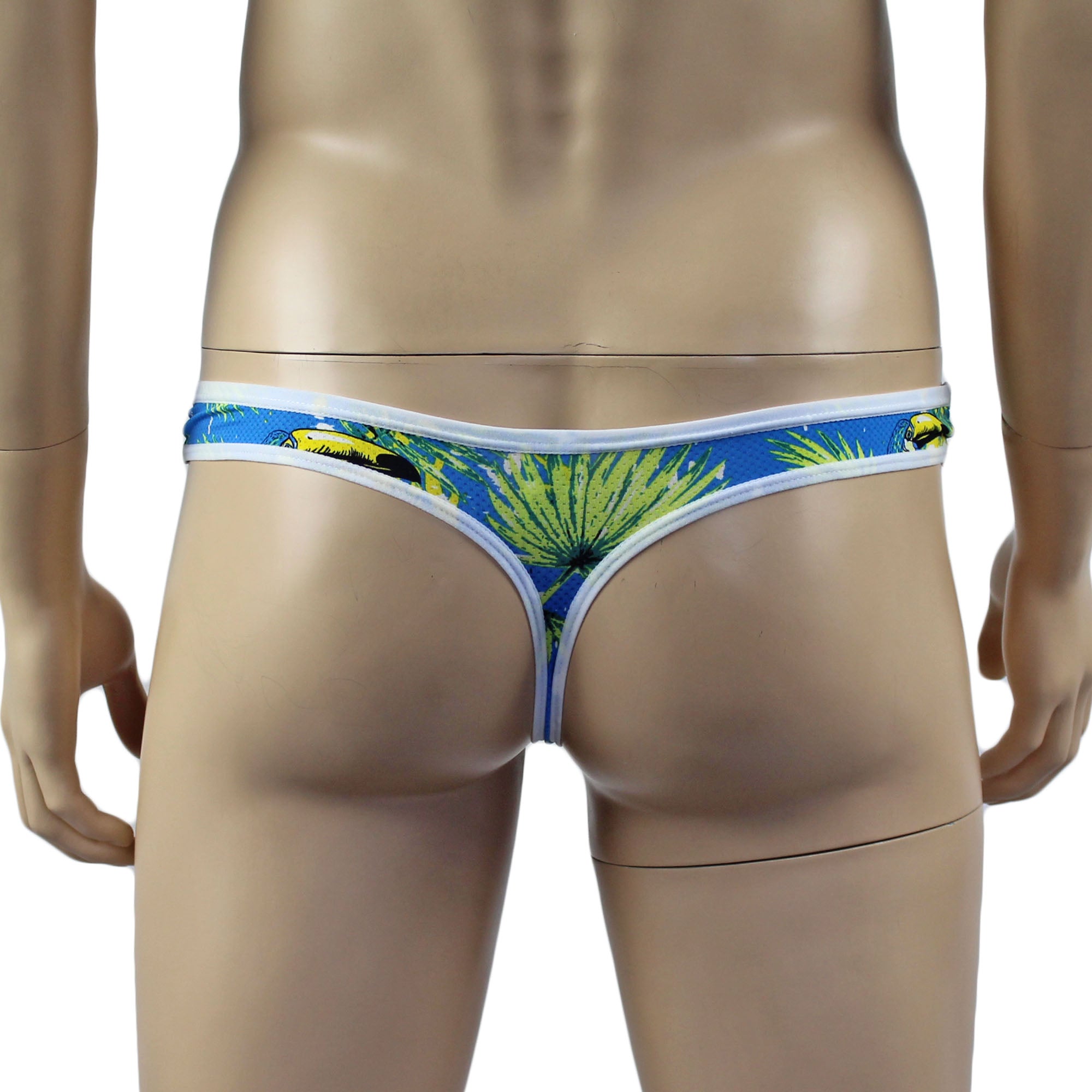 JCSTK - Mens Sexy Silky Poly Leaf Bird G string Thong