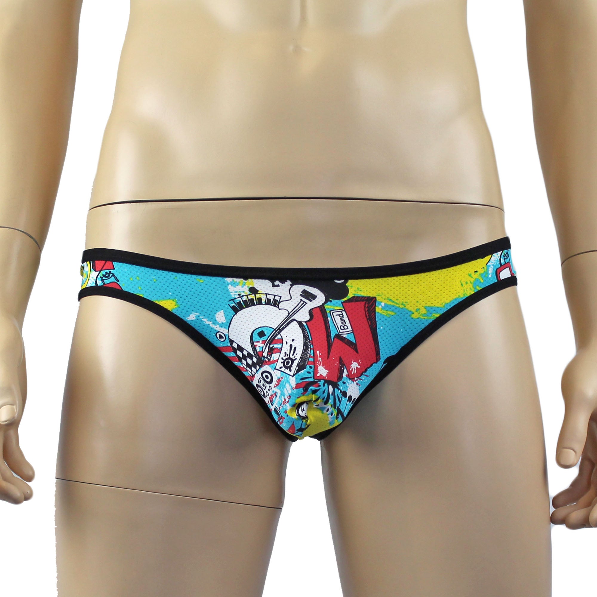 JCSTK - Mens Sexy Silky Poly Music Cartoon G string Thong
