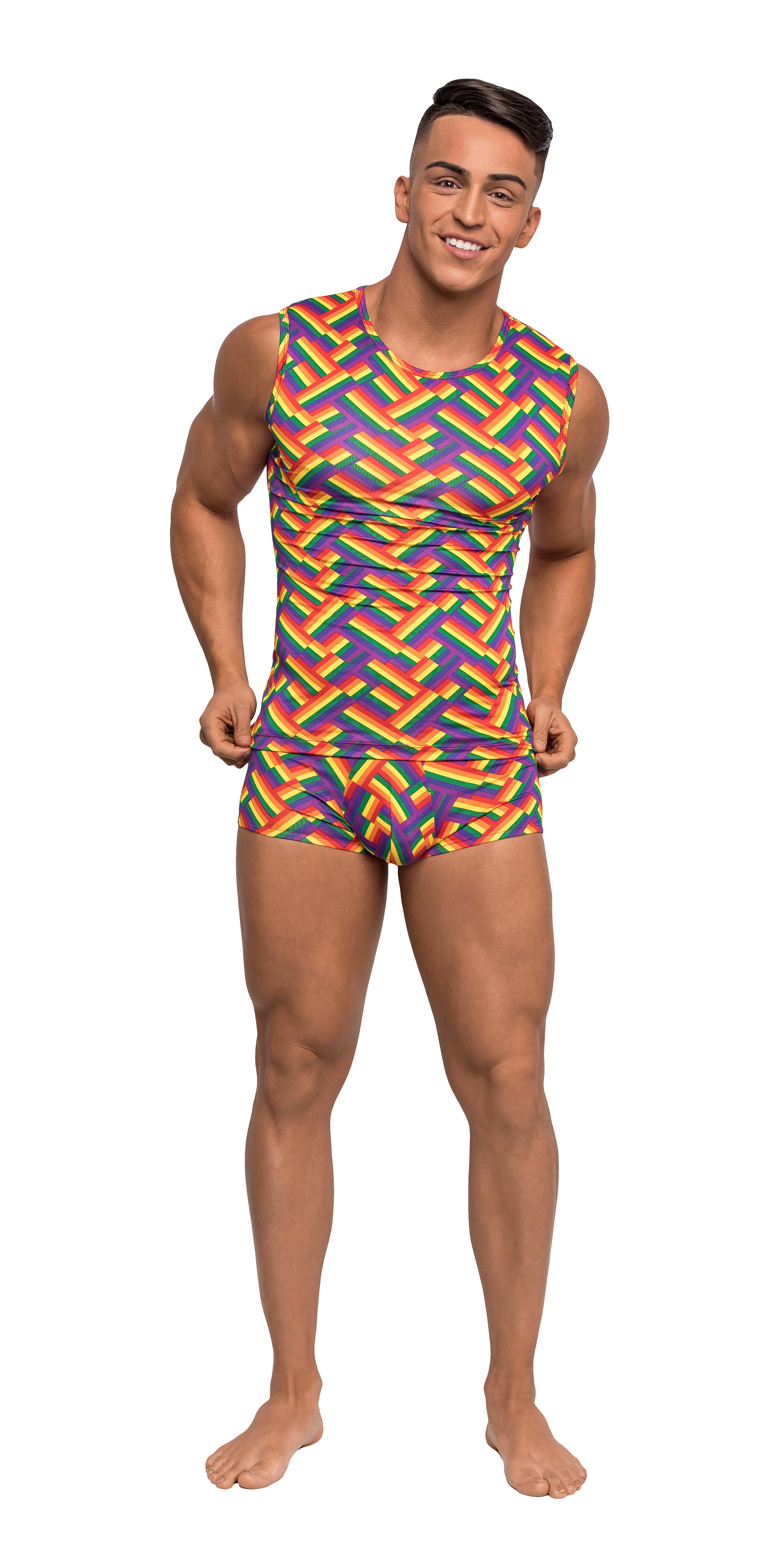 SALE - Mens Gay Pride Rainbow Tank Top