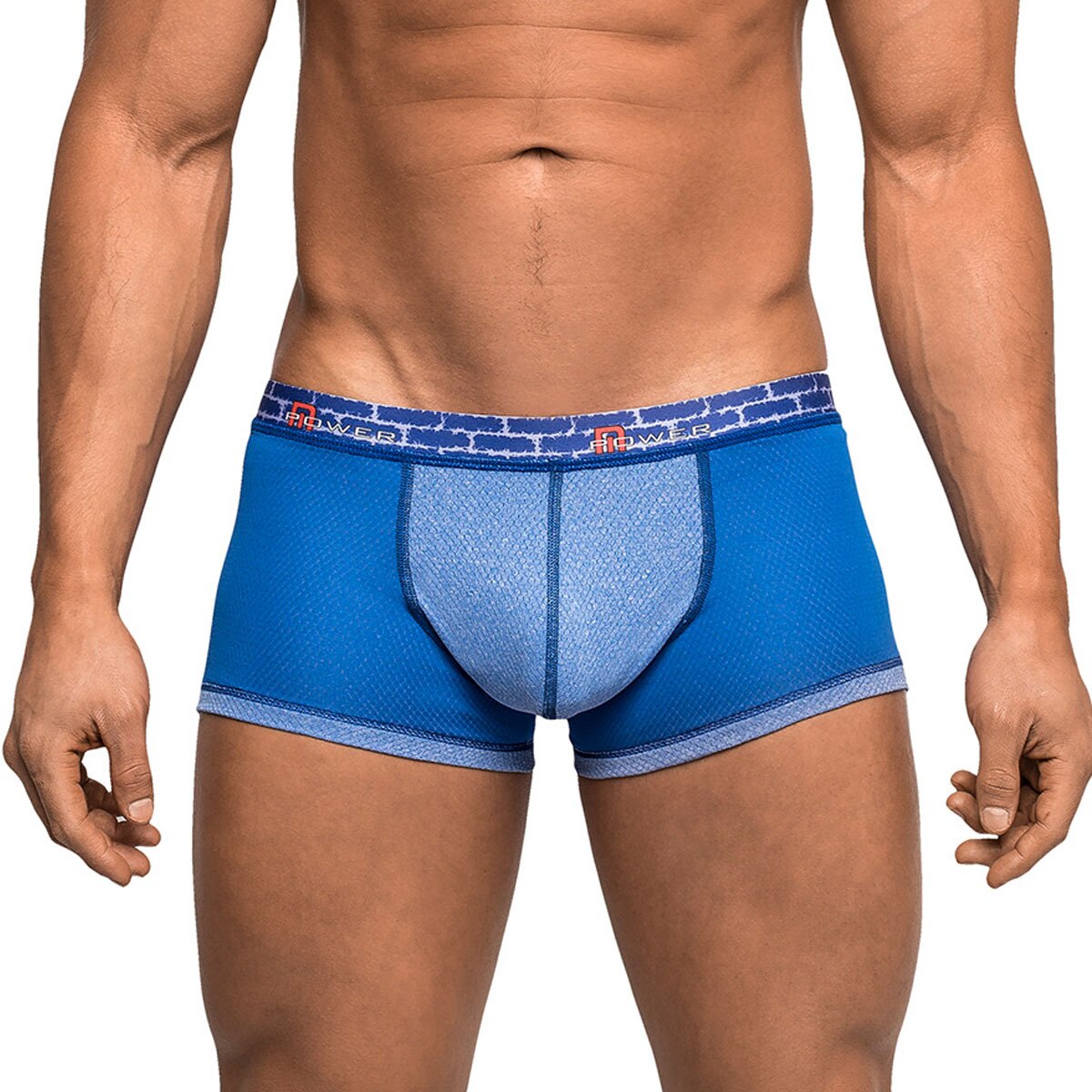 Mens Reversible Mini Boxer Brief Shorts Two Toned Blue