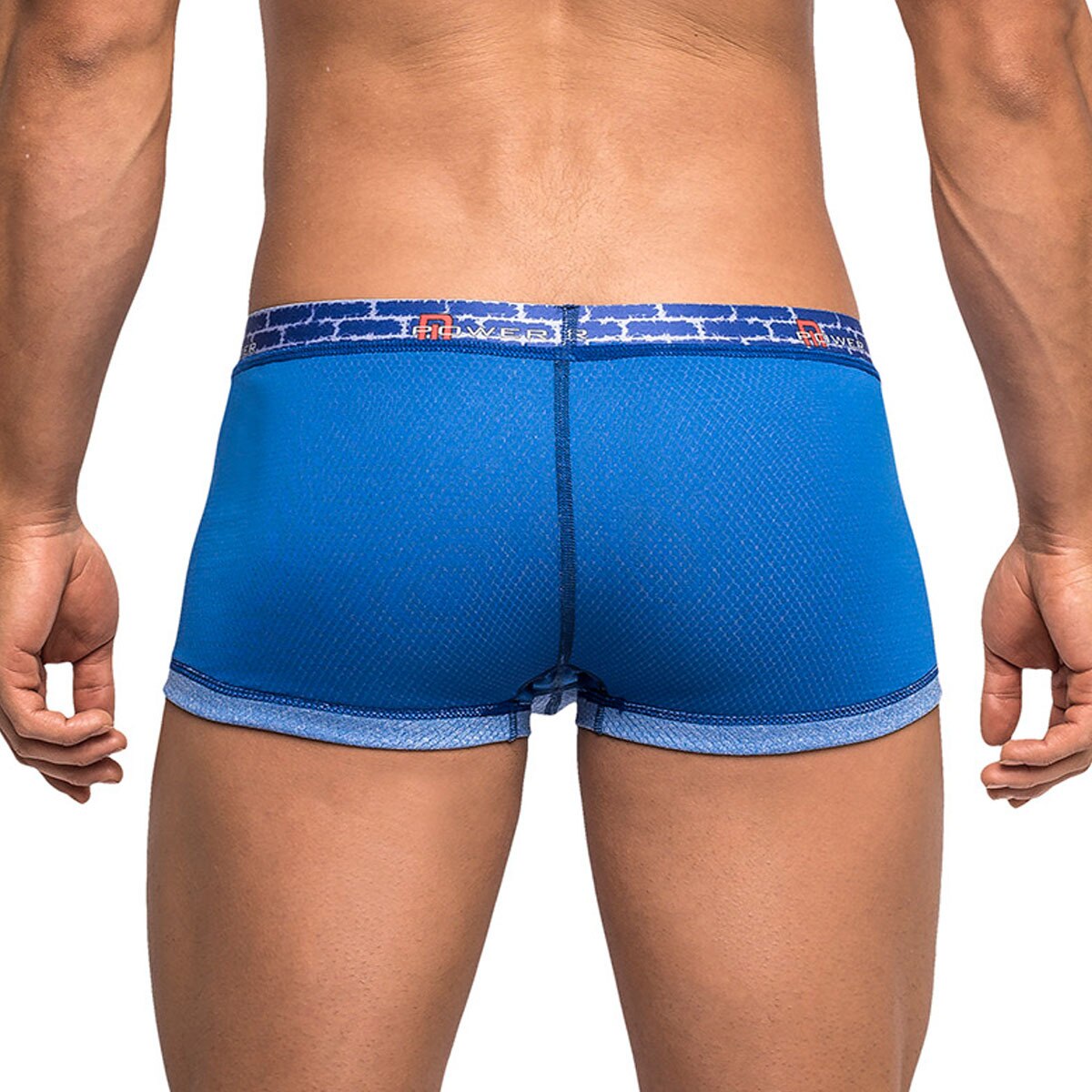 Mens Reversible Mini Boxer Brief Shorts Two Toned Blue