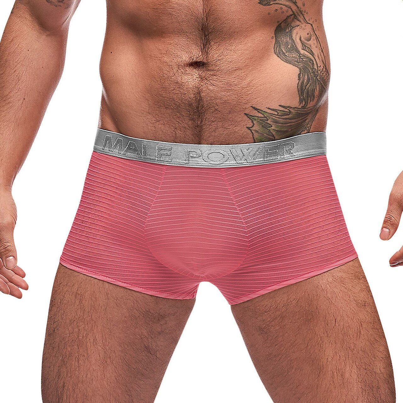 SALE - Mens Rib Mini Boxer Shorts Coral