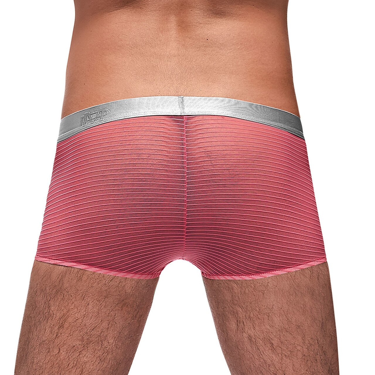 SALE - Mens Rib Mini Boxer Shorts Coral