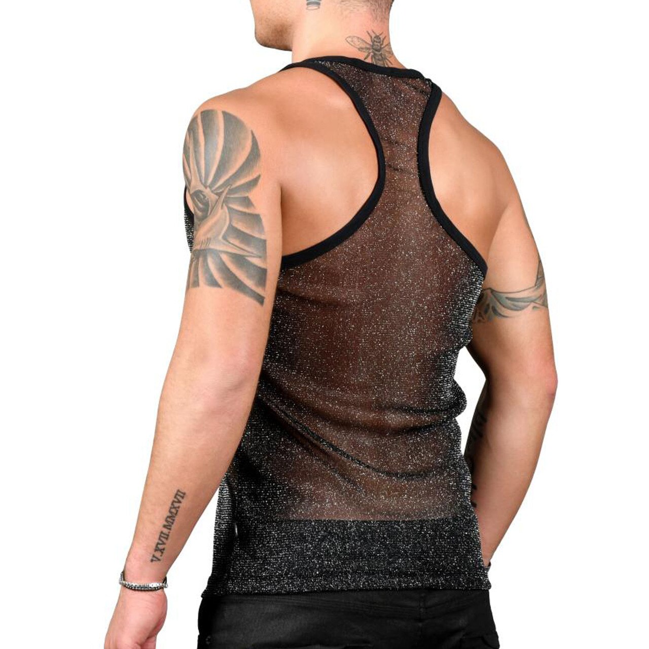 Mens Andrew Christian Sheer Sparkle Tank