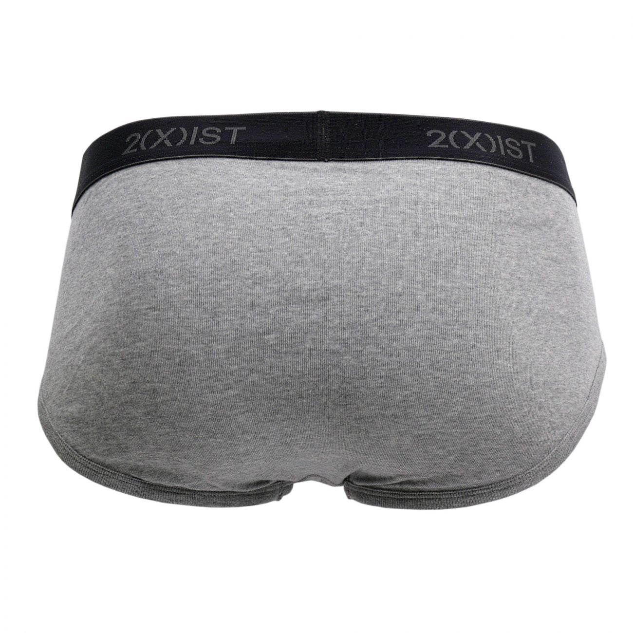 2(X)IST 3102030303 Cotton 3PK Contour Pouch Briefs Black Gray Charcoal