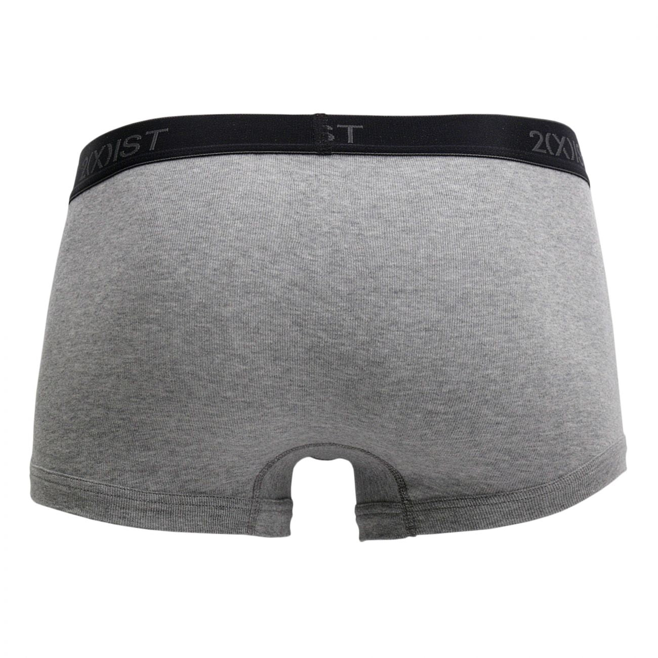 2(X)IST 3102033303 Cotton 3PK No-Show Trunks Black Gray Charcoal