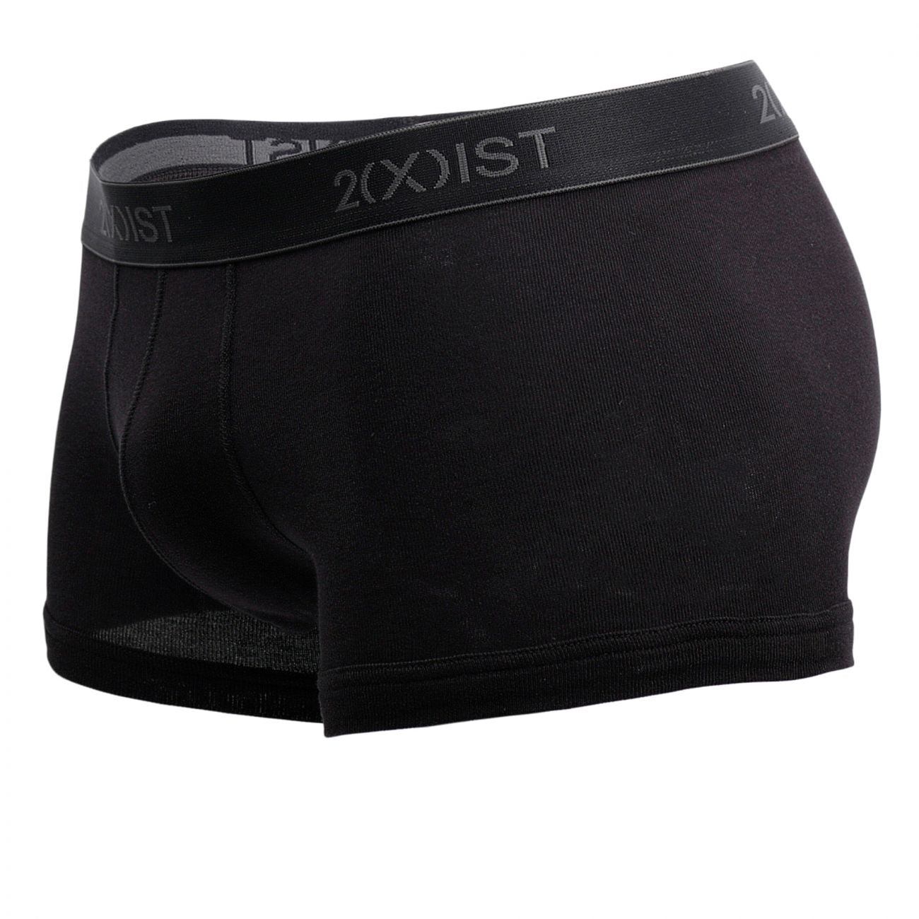 2(X)IST 3102033303 Cotton 3PK No-Show Trunks Black Gray Charcoal