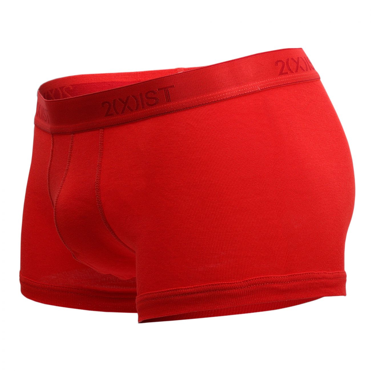 2(X)IST 3102033303 Cotton 3PK No-Show Trunks Black Charcoal Red