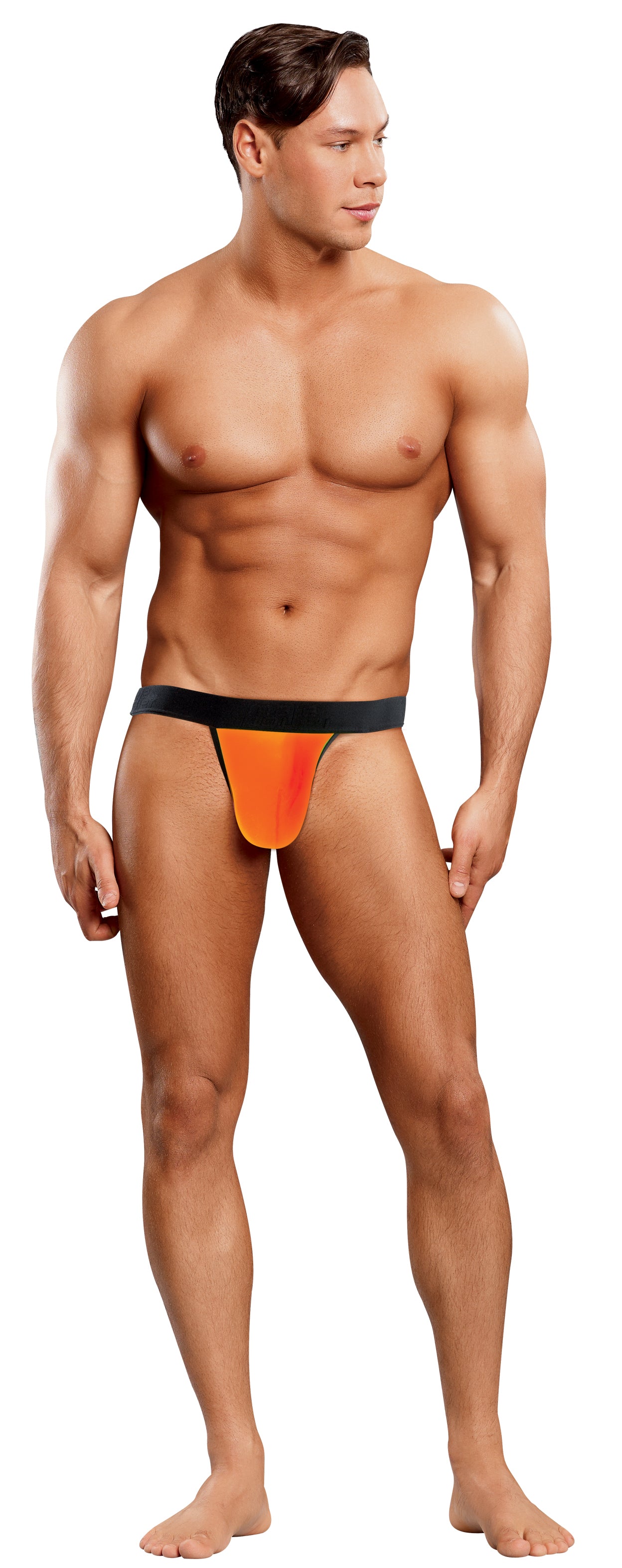 SALE - Fine Neon Mesh Thong Orange