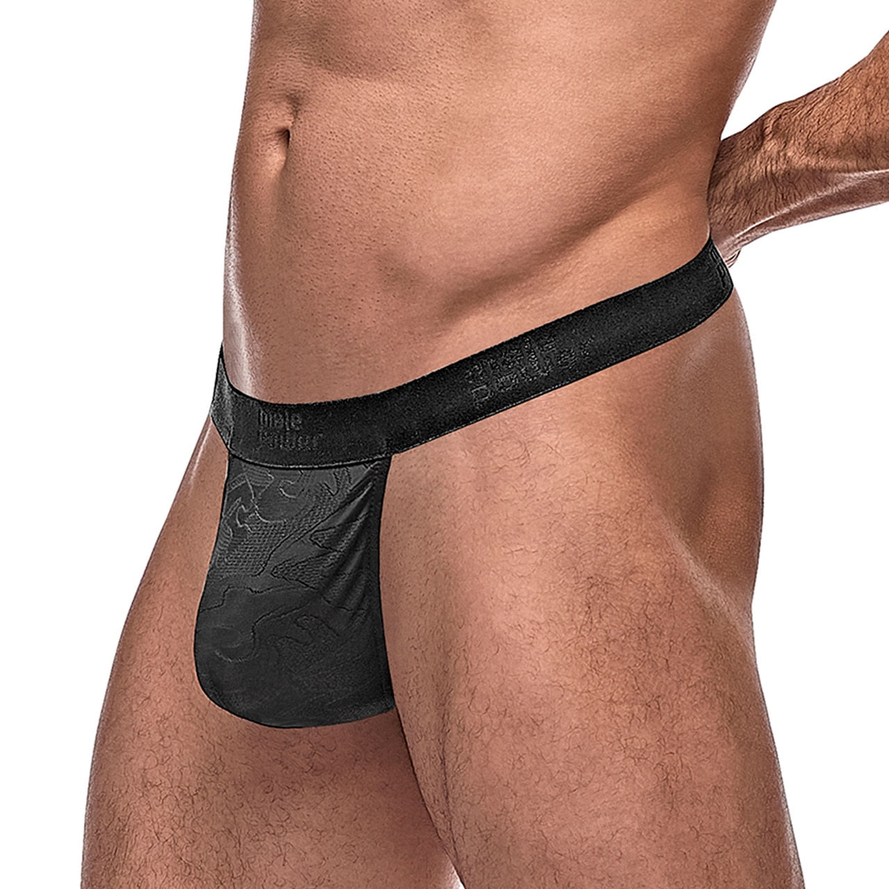 Male Power Impressions Moonshine Pouch Thong Black