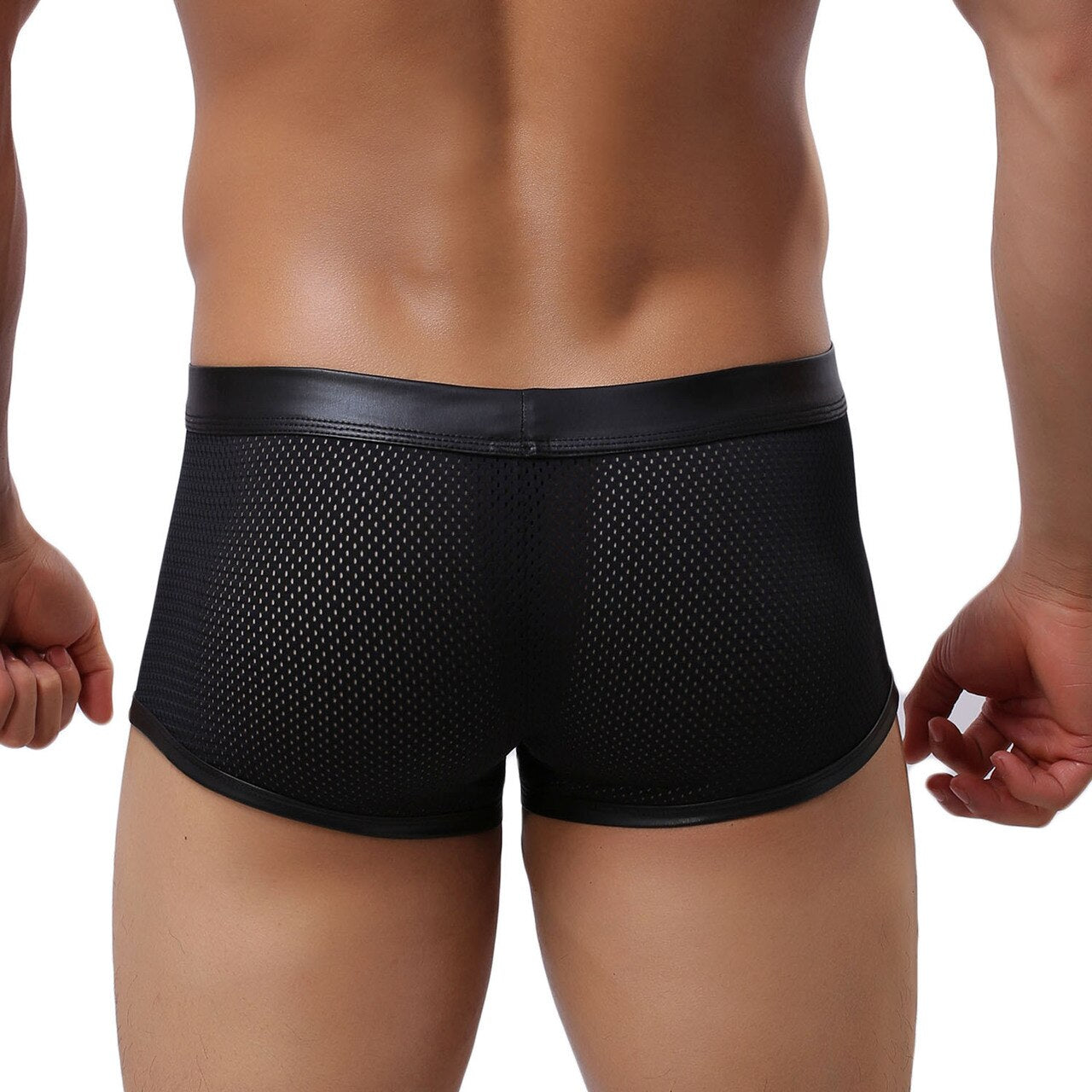 Mens Wetlook and Stretch Net Boxer Shorts