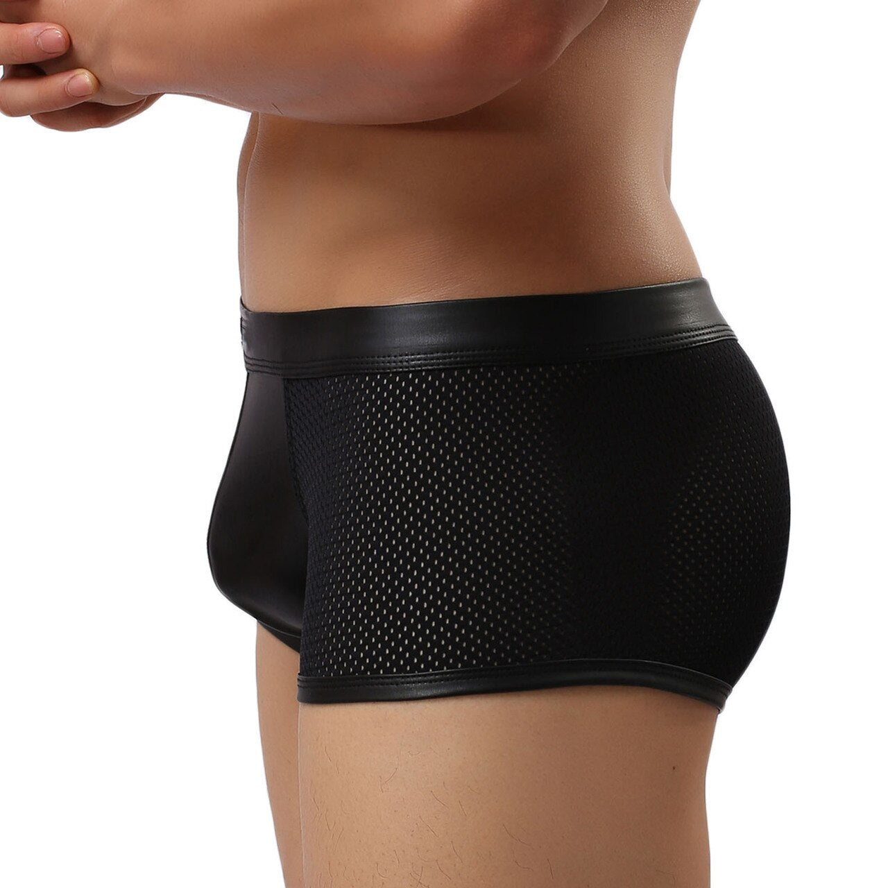 Mens Wetlook and Stretch Net Boxer Shorts