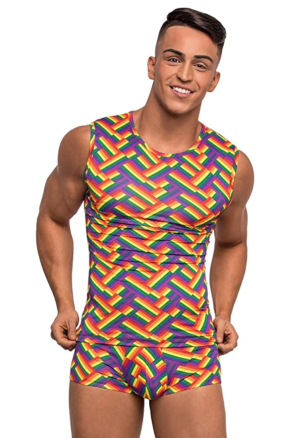 SALE - Mens Gay Pride Rainbow Tank Top