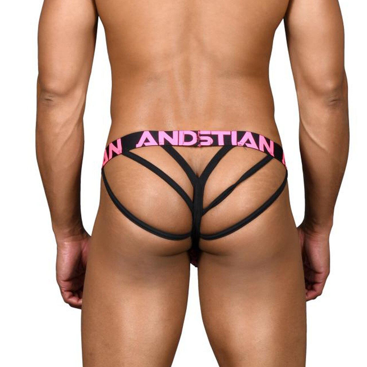 Mens Andrew Christian Horizon Pride Strap Thong w/ Almost Naked