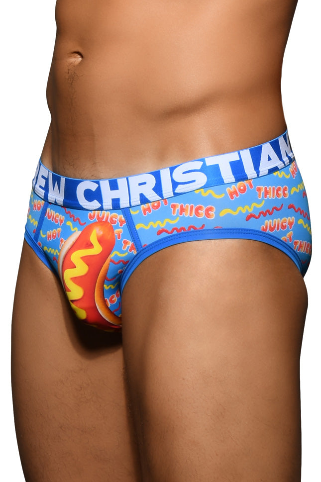 JCSTK - Andrew Christian Hot Dog Brief Underwear w/ ALMOST NAKED® Printed