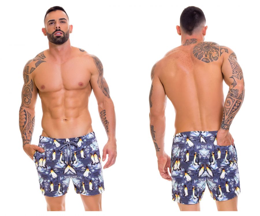 Clever 0666 Flowers Long Swim Trunks Printed