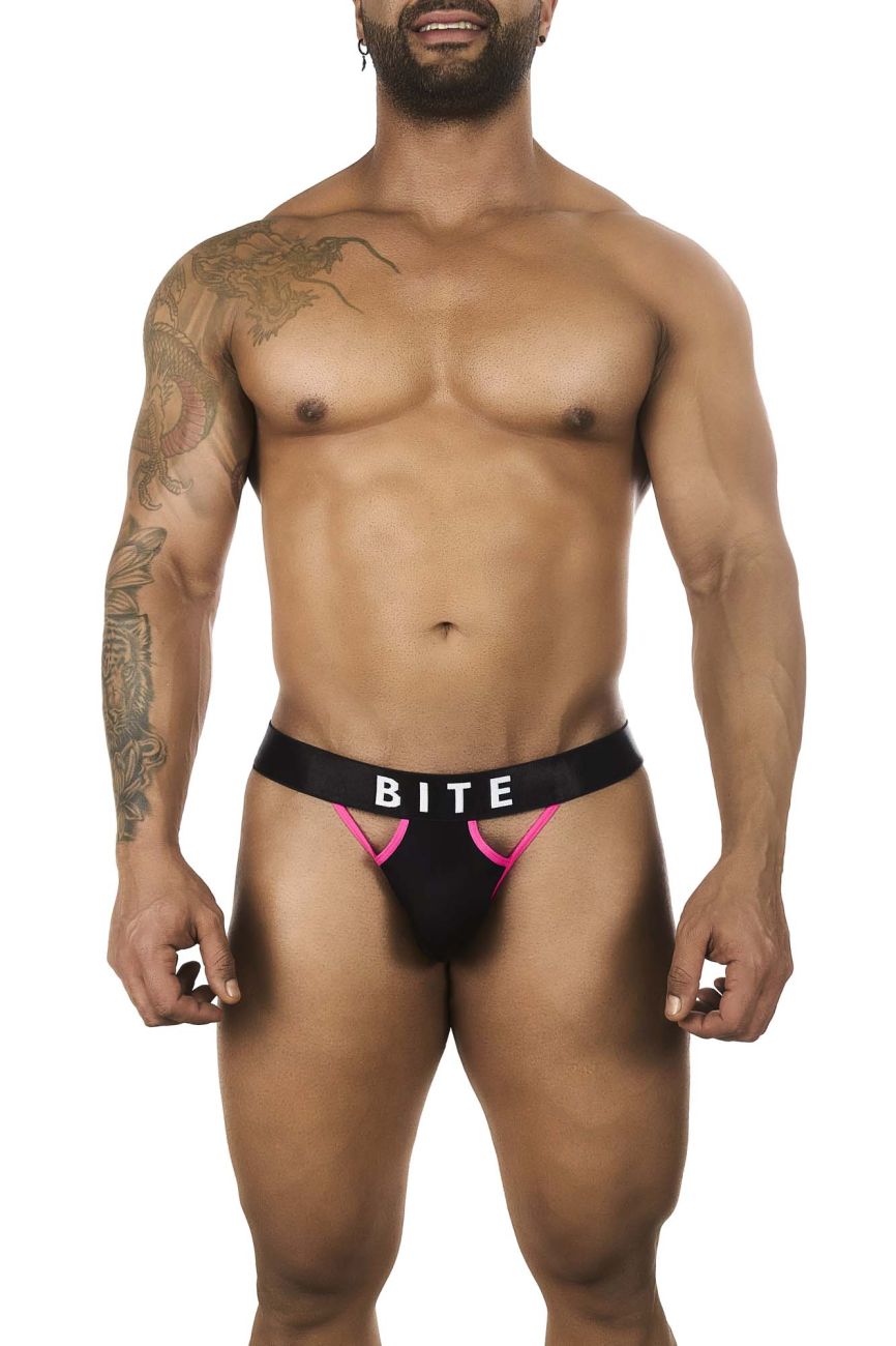 BiteWear BW2023109 Bite My Cherry Thongs Black Fuchsia