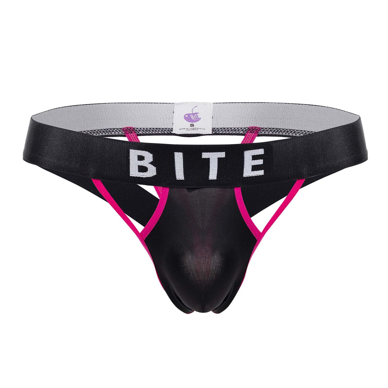 BiteWear BW2023109 Bite My Cherry Thongs Black Fuchsia