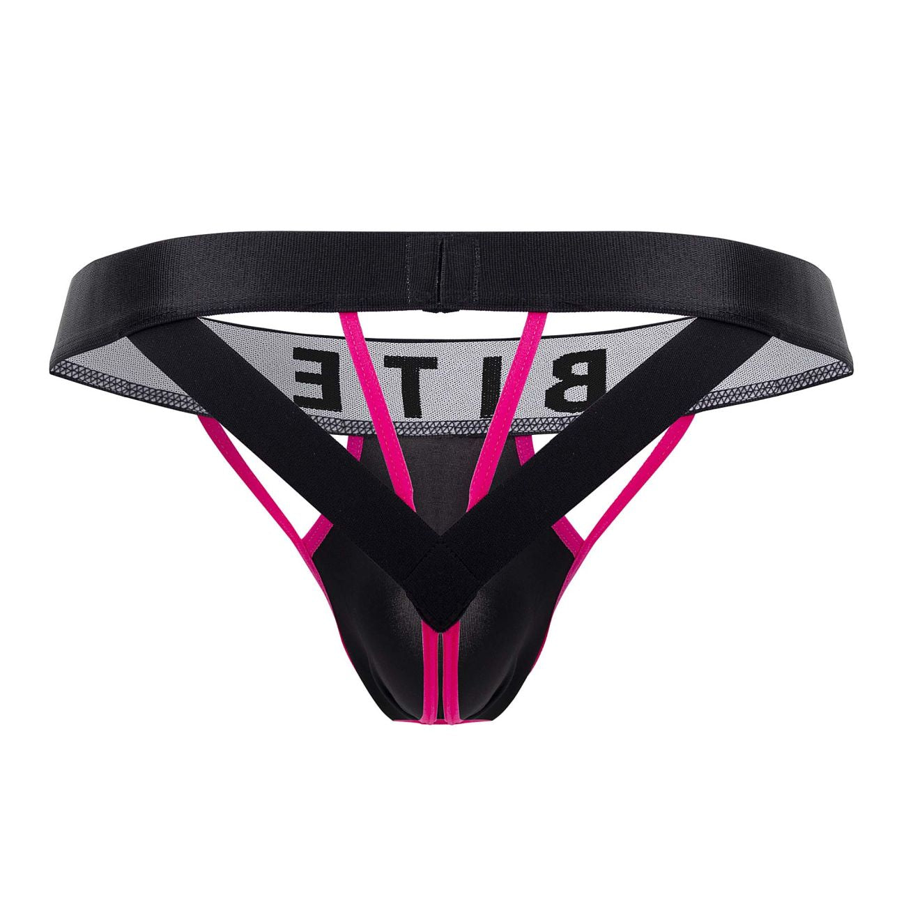 BiteWear BW2023109 Bite My Cherry Thongs Black Fuchsia