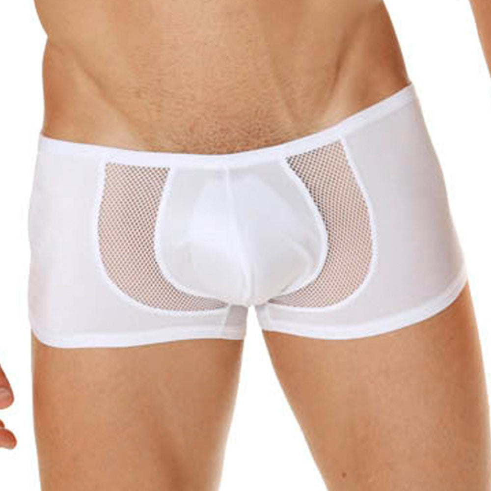 Cover Male Sheer Panel Boxer Brief White