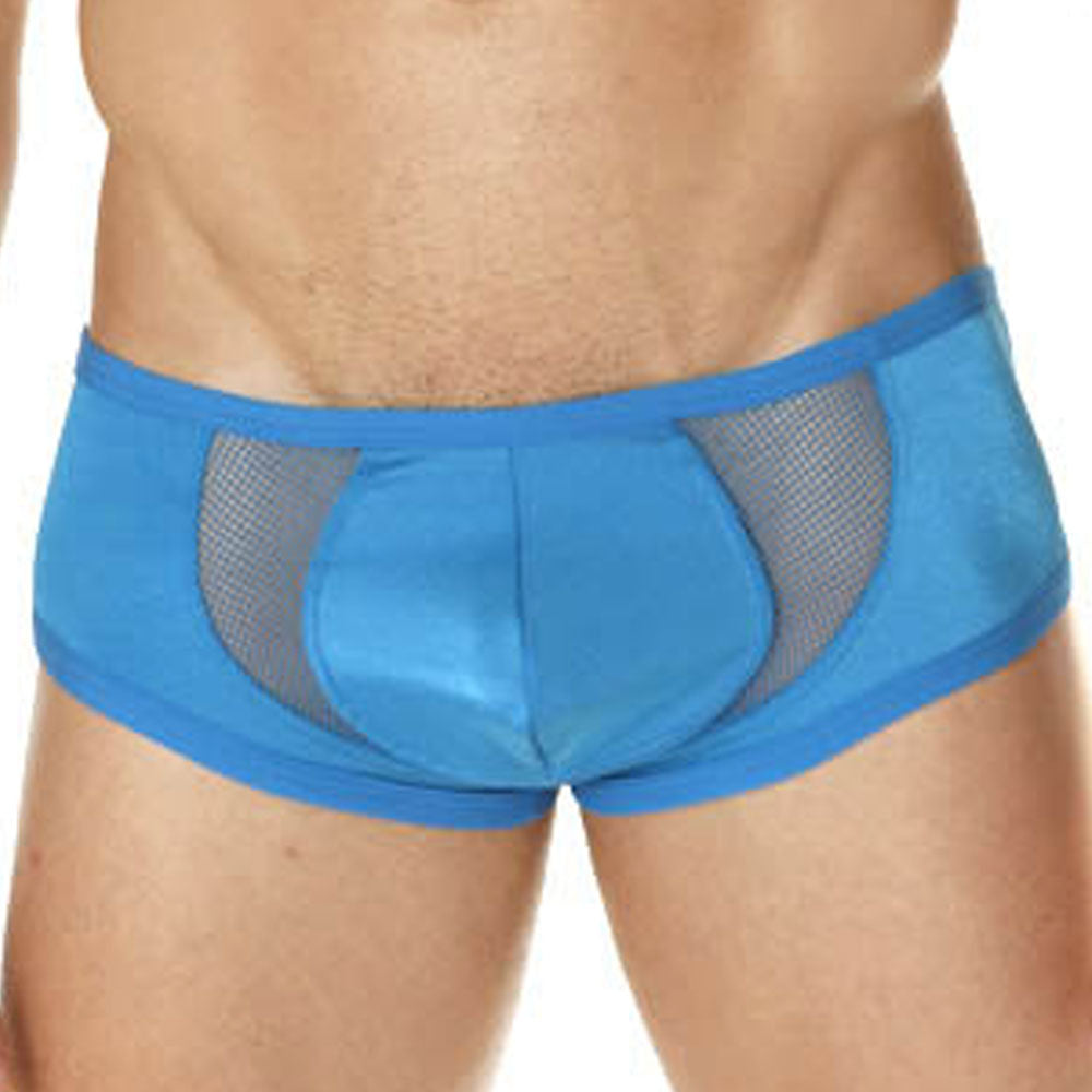Cover Male Sheer Panel Brief Turquoise