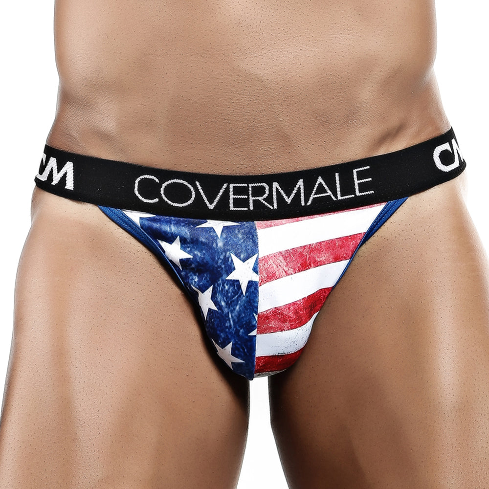 Cover Male USA Flag Slip Thong