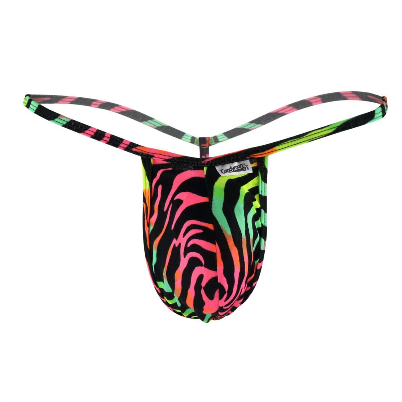 CandyMan 99170X Rainbow Zebra Thongs Plus Sizes Multi