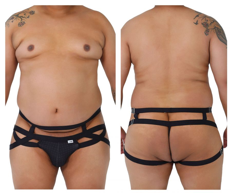 CandyMan 99242X Jockstrap Black Plus Sizes