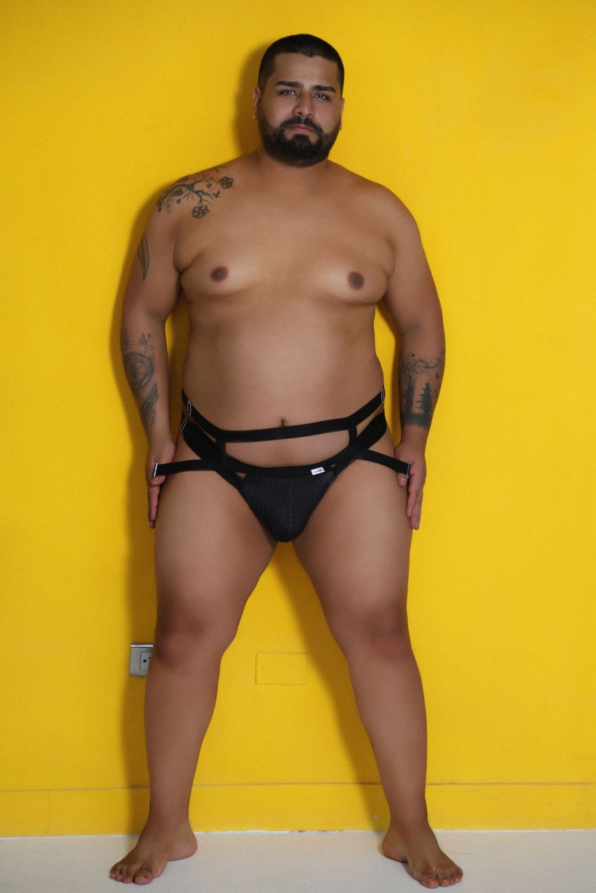 CandyMan 99242X Jockstrap Black Plus Sizes