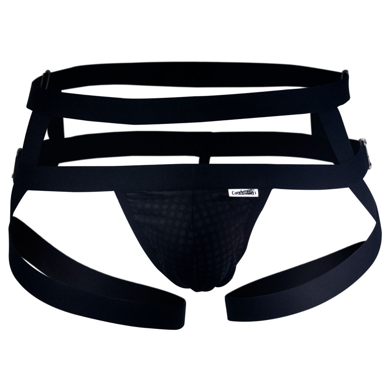 CandyMan 99242X Jockstrap Black Plus Sizes