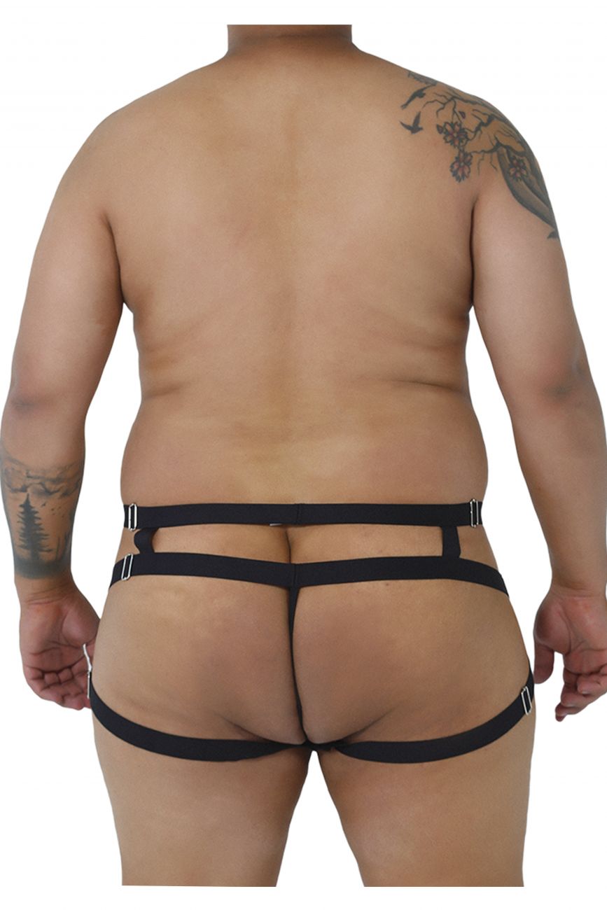 CandyMan 99242X Jockstrap Black Plus Sizes