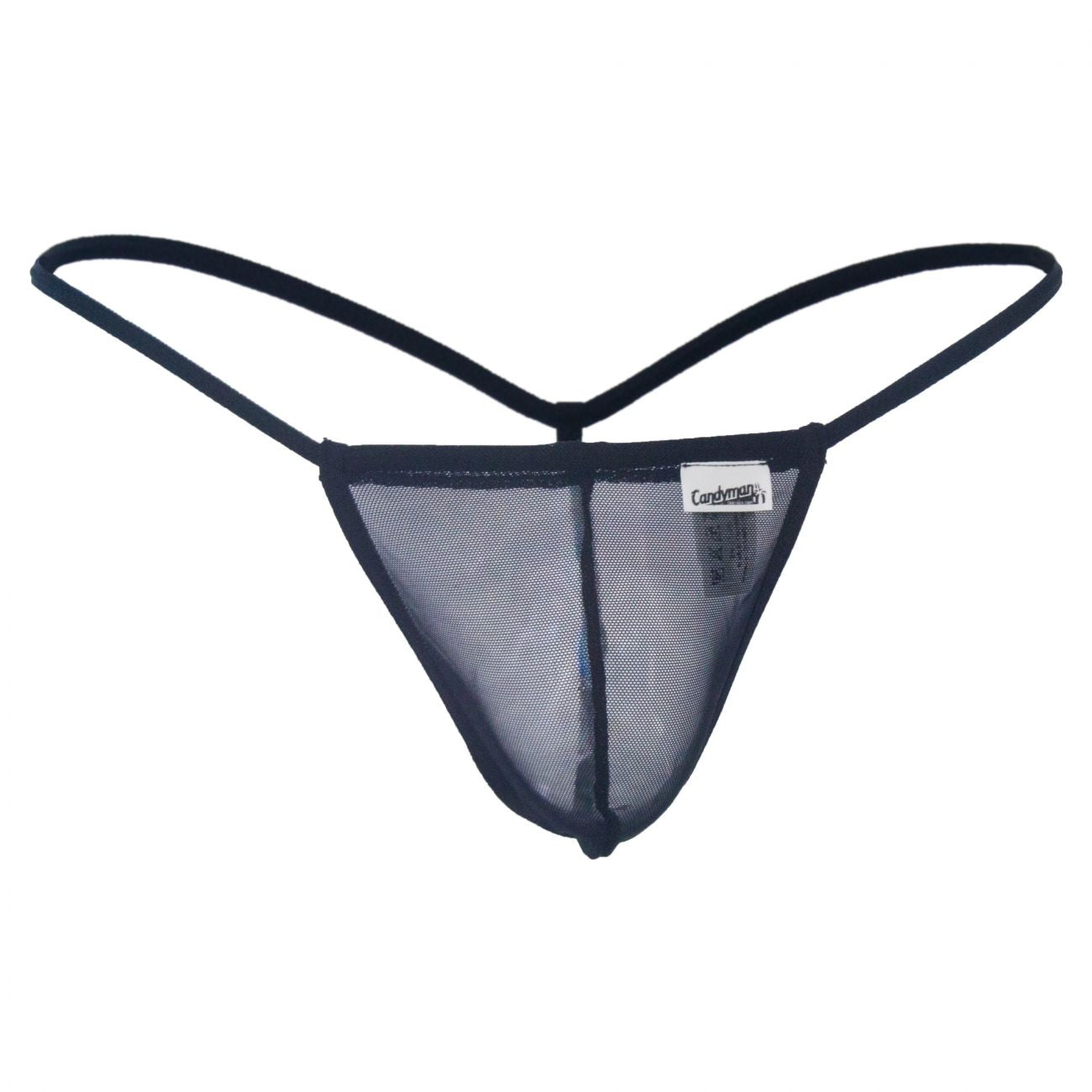 CandyMan 99246X Micro Mesh Thong Black Plus Sizes