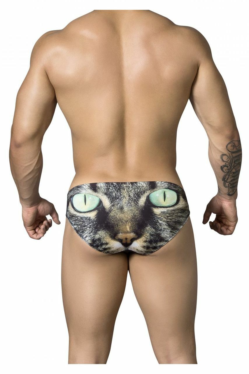 SALE - Mens Kitty Cat Face Bikini Briefs