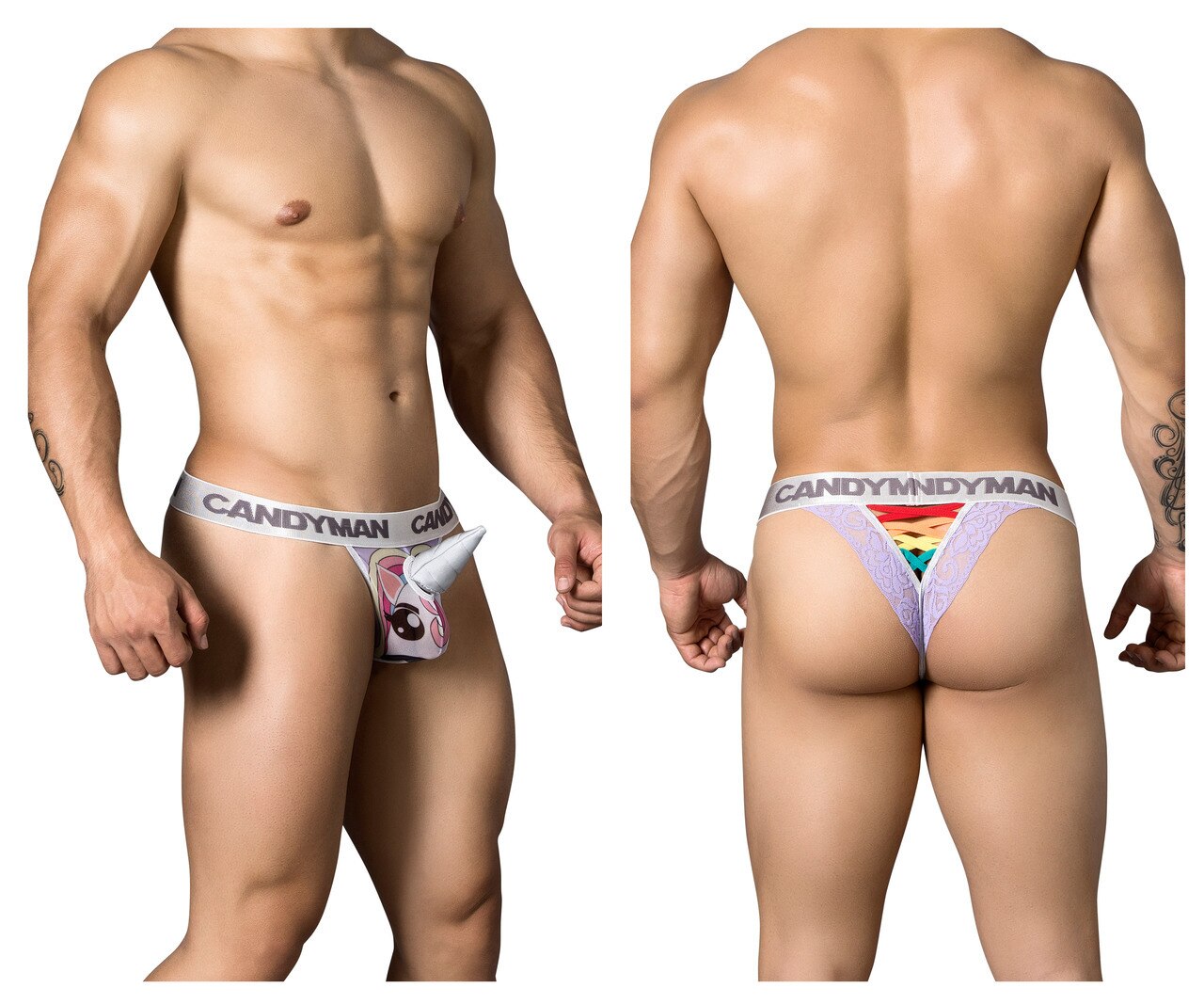 Mens Unicorn Costume Male Gay Pride Sexy Underwear Outfit