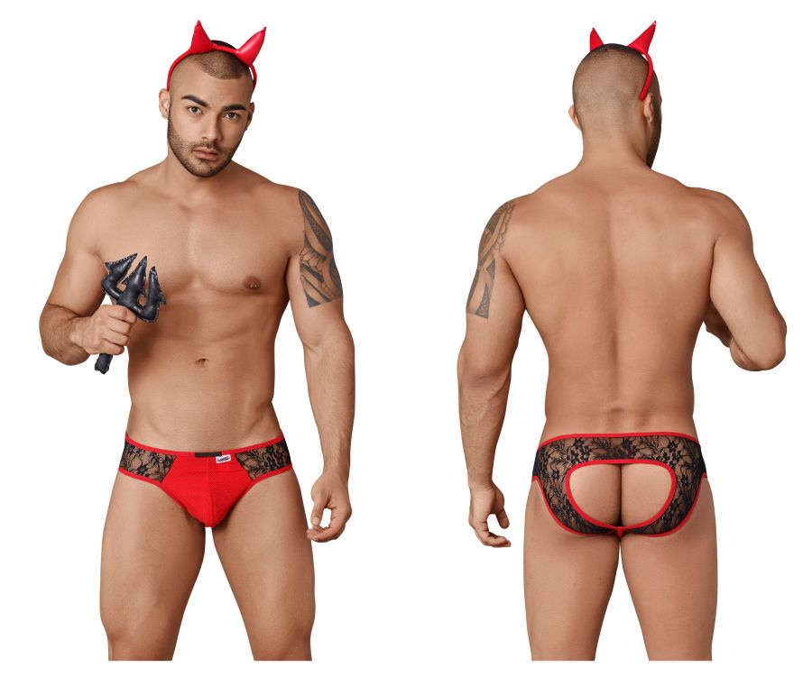CandyMan 99356 Devil Costume Outfit Black Red